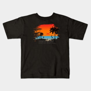 Santa Monica sunset Kids T-Shirt